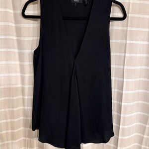 Theory Women's Black V-Neck Blouse